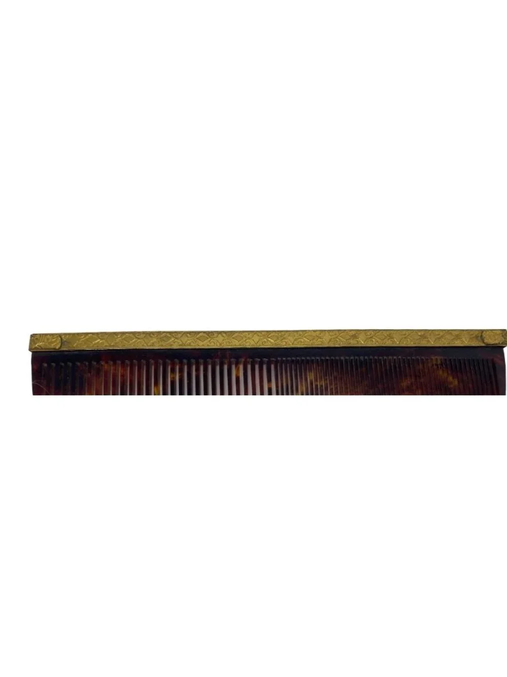 Vintage Ornate Tortoiseshell & Gold Tone Comb Dresser